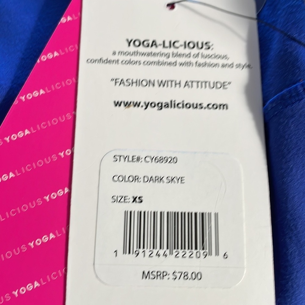 Yogalicious Dark Skye Criss-Cross Cutout Leggings NWT Size XS - Picture 7 of 7
